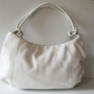 Paolo Masi white leather handbag
